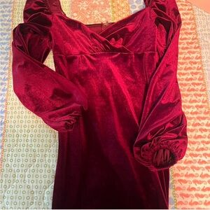 Windsor Burgundy Velvet Dress